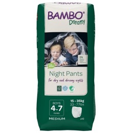 Bambo Dreamy Night eldobható pelenkabugyi nadrág Boy 4-7 éves korig, 10 db, 15-35 kg-ig