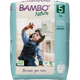 Bambo Nature eldobható pelenkabugyi 5-ös nadrág, 19 db, 12-18 kg