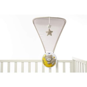   CHICCO Zenei projektor a kiságyra Next2Moon 3 az 1-ben minden kiságyhoz, beleértve a Next2Me-t, seml