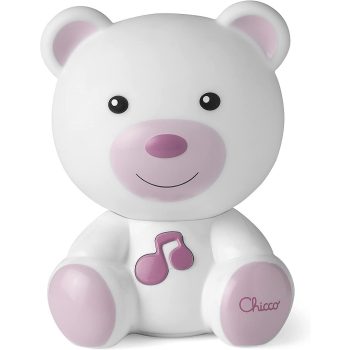 CHICCO Éjszakai zenélő fény Medve rózsaszín 0m+