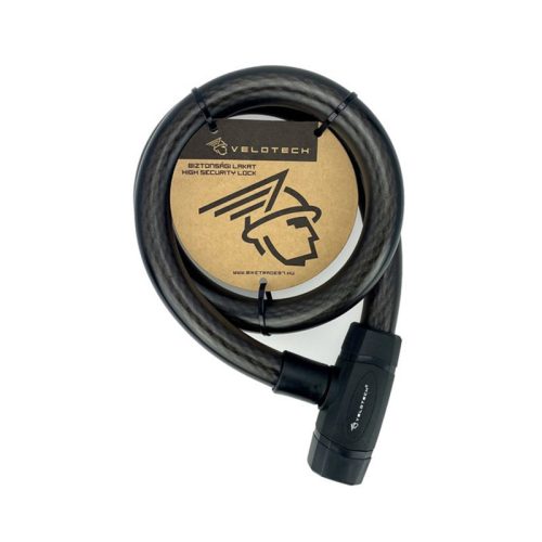 Kerékpárzár sodort Velotech 2,5x100 cm