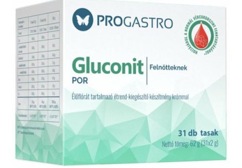 ProGastro gluconit Ékiegészítő Por Felnőtt 31x