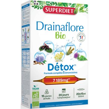 Superdiet Bio Drainafl Detox Amp 20x15ml