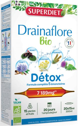 Superdiet Bio Drainafl Detox Amp 20x15ml