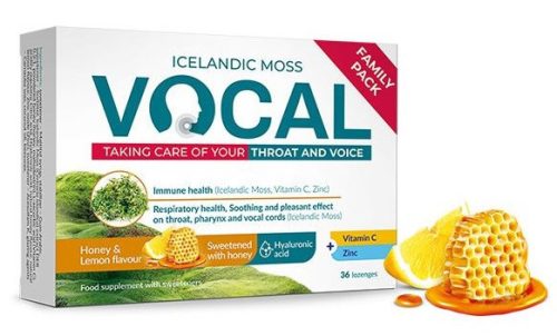 Vocal Méz és citrom ízű szopogató tabletta 36x