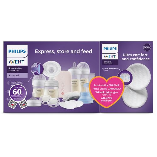 Philips AVENT Elektromos mellszívó készlet SCD340/31+Ajándék