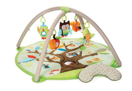 SKIP HOP Játszó takaró 5 játék, Treetop Friends párna zöld-barna 0m+