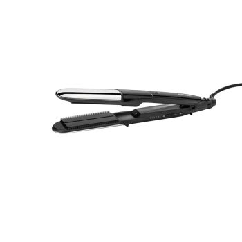   BaByliss ST496E Steam Shine Styler gőzölős hajvasaló és göndörítő, fekete-ezüst