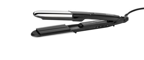 BaByliss ST496E Steam Shine Styler gőzölős hajvasaló és göndörítő, fekete-ezüst