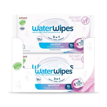   12x WATERWIPES Nedves törlőkendő Adults műanyagmentes 30 db ( 360 db )