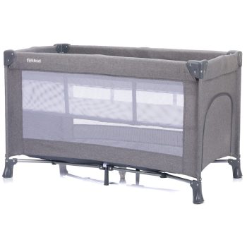 Fillikid utazóágy Milano 120x60cm szürke 4067-17