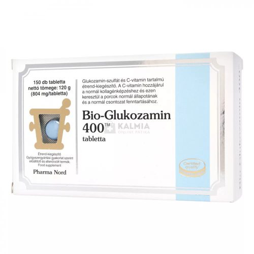 Pharma Nord Bio -glukozamin 400 tabletta 150 db (tartós készlethiány!)