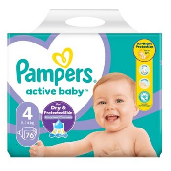 Pampers Active Baby 4 Giant Pack pelenka 9-14kg 76db