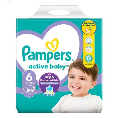 Pampers Active Baby 6 Giant Pack pelenka 13-18kg 56db