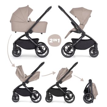 PETITE&MARS Kombinált babakocsi SCOUT 2in1 Cappuccino Cream