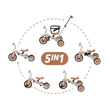 PETITE&MARS Multifunkciós tricikli 5in1 Turbo Desert Sand