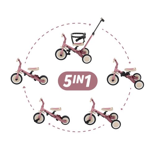 PETITE&MARS Multifunkciós tricikli 5in1 Turbo Dusty Rose