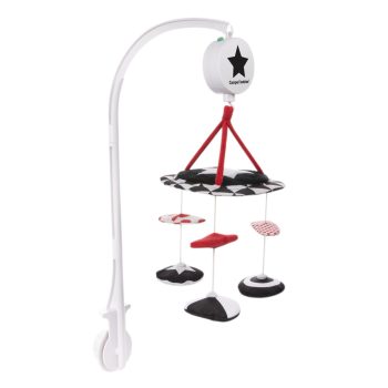   CANPOL BABIES Kontrasztos plüss karika melódiákkal Sensory