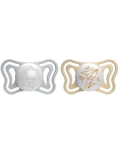 CHICCO Physio Light szilikon éjszakai cumi 6-16h, 2db