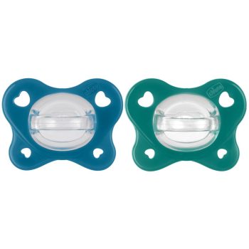   CHICCO Cumlík Physio Dual Soft silikónový chlapec 16-36m, 2 ks