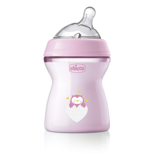 CHICCO Natural Feeling 250 ml cumisüveg kislányoknak 2m+