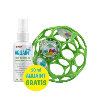   OBALL RATTLE játék 10 cm 0hó+ seafoam + AJÁNDÉK Aquaint 50ml