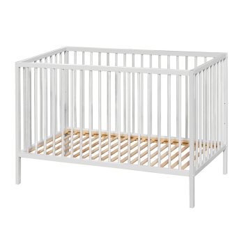 PETITE&MARS Fa kiságy Nela White Wood 120x60 cm