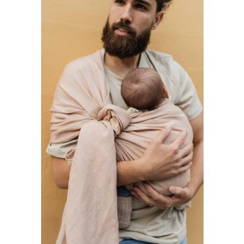 BOBA Babahordozó / Gyűrűs Kendő - Bazsarózsa