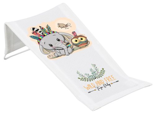 TEGA BABY Fabric fürdő nyugágy Wild and Free Little Elephant - fehér