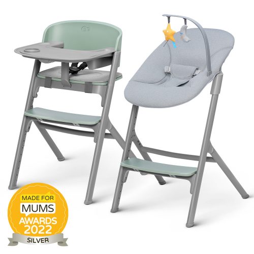 KINDERKRAFT SELECT Szett Livy Olive Green étkezőszék + Calmee nyugágy, Premium