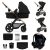 KINDERKRAFT Moov 2 3v1 kombinált babakocsi Pure Black - habkerekek