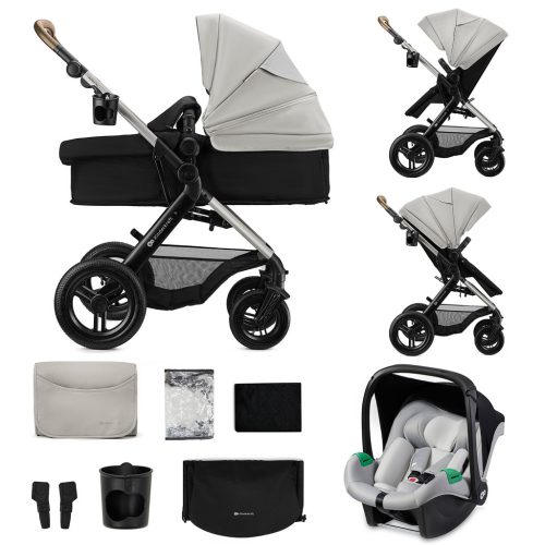 KINDERKRAFT Kombinált babakocsi 3 az 1-ben Moov 2 XL Air Szürke
