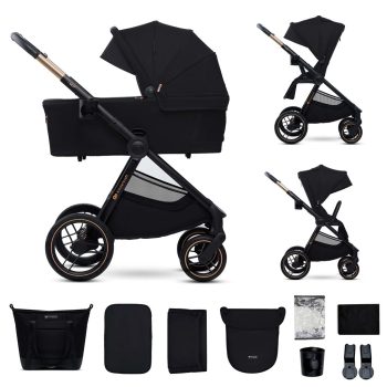 KINDERKRAFT Kombinált babakocsi Nea 2 2in1 Midnigth Black