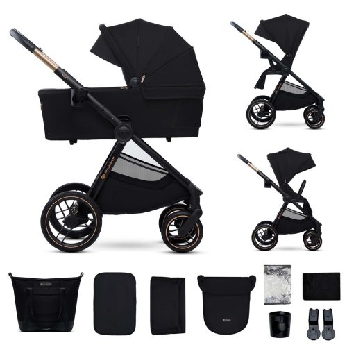 KINDERKRAFT Kombinált babakocsi Nea 2 2in1 Midnigth Black