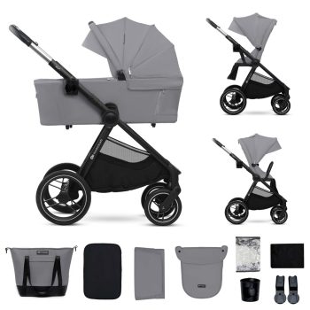KINDERKRAFT Kombinált babakocsi Nea 2 2in1 Platinum Grey