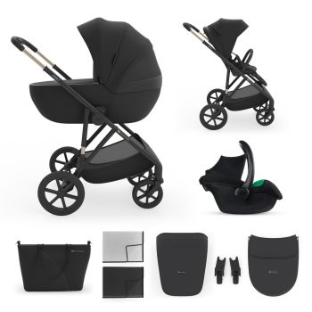   KINDERKRAFT Kombinált babakocsi 3 az 1-ben Prime 3 Venezian Black