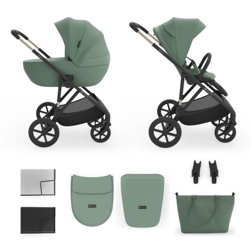 KINDERKRAFT Kočík kombinovaný 2v1 Prime 3 Dark Green
