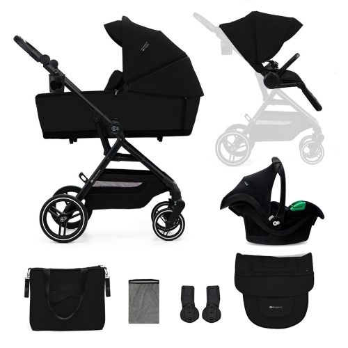 KINDERKRAFT SELECT Kombinált babakocsi Yoxi 3 az 1-ben Pure Black