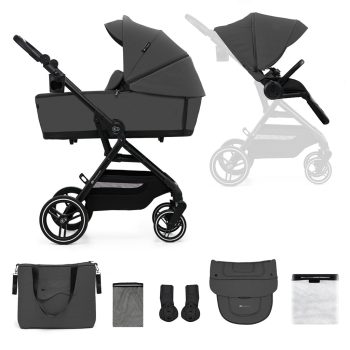   KINDERKRAFT SELECT Yoxi 2v1 kombinált babakocsi Moonlight Grey