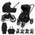 MUUVO Kombinált babakocsi Five 2 az 1-ben Classic Black