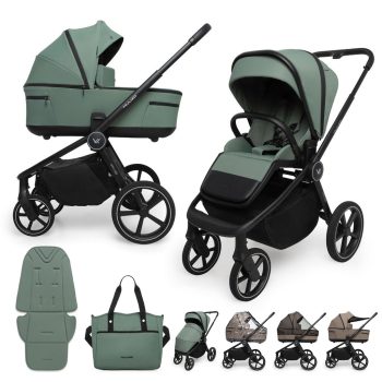 MUUVO Kombinált babakocsi Five 2 az 1-ben Pine Green