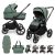 MUUVO Kombinált babakocsi Five 2 az 1-ben Pine Green