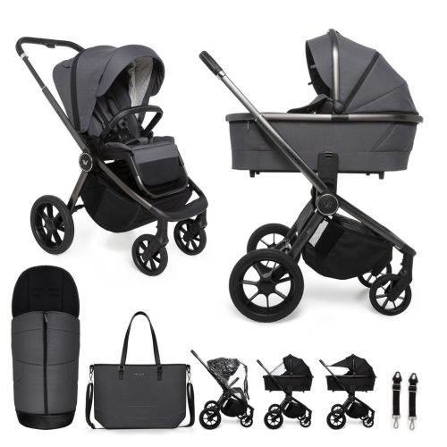 MUUVO Kombinált babakocsi Quick SE 2 Diamond grafit szett 2in1
