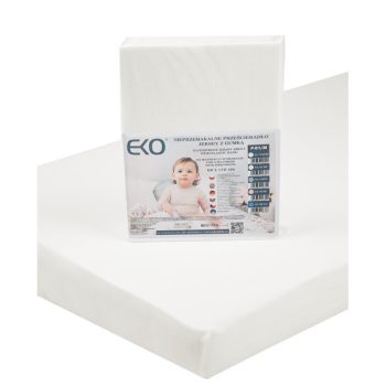 EKO Lepedő vízálló gumis jersey fehér 120x60 cm