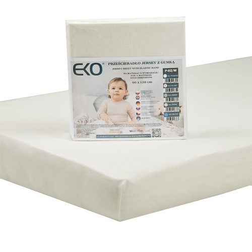 EKO Gumis lepedő Jersey bézs 120x60 cm