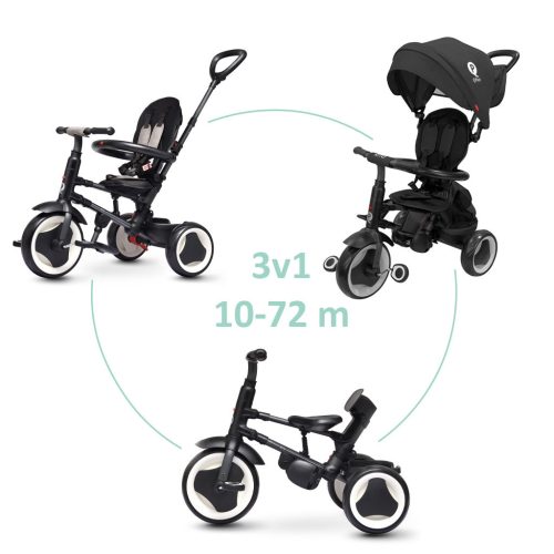 QPLAY Tricikli Rito eva plus Black, életkor 10-72 hónap