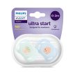 Philips AVENT játszócumi Ultra Start mintás 0-2hó fiús 2db