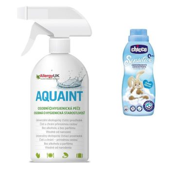   CHICCO koncentrált textilpuhító édes por, 750 ml + Aquaint 500 ml