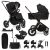 MUUVO KÉSZLET Babakocsi Quick SE 2 Sunset black szett 2in1 + CYBEX Aton B2 i-Size + alap