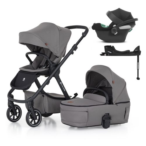 PETITE&MARS KÉSZLET Babakocsi 4v1 ICON Dove Grey LITE RWS + CYBEX Aton B2 i-Size